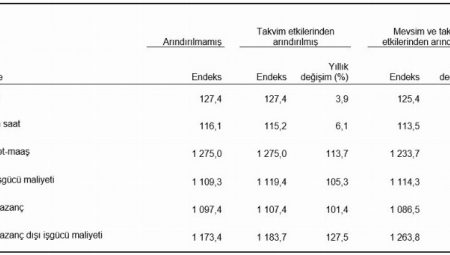 İş gücü girdilerinde 3. çeyrek raporu belli oldu… Saatlik kazanç çeyrekte 22,5 arttı