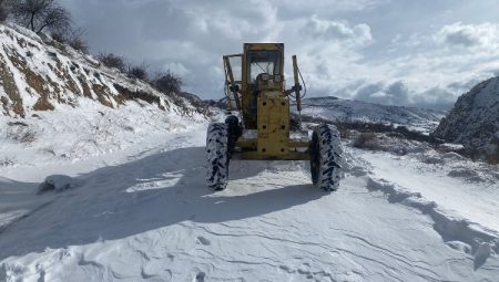 Malatya’da kardan kapalı yol kalmadı