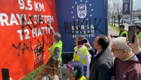 İYİ Parti’den Bursa’da sprey boyalı protesto