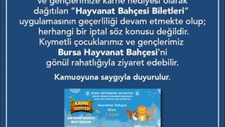 Bursa Büyükşehir’den ‘hayvanat bahçesi’ açıklaması