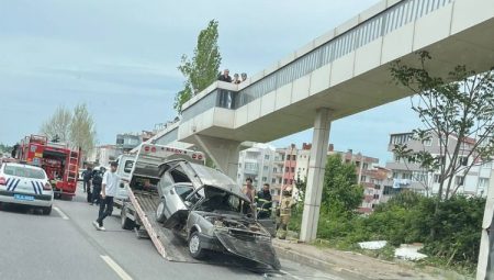 Bursa Mudanya’da feci kaza… Pert olan araçtan sağ çıktılar