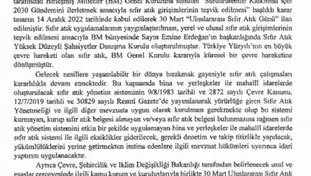 ‘Sıfır Atık’ genelgesi Resmi Gazete’de