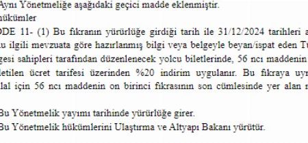 Otobüste emekliye yüzde 20 indirim ‘Resmi’leşti!