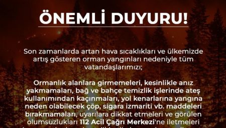 Bursa İtfaiyesi’nden orman yangınlara karşı duyarlılık çağrısı