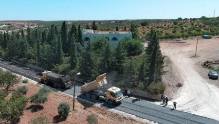Şanlıurfa’da asfalt çalışması