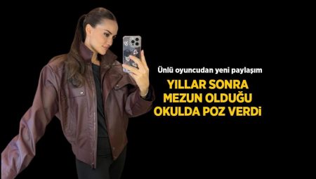 11 yıl sonra tıpkı yerde! Fahriye Evcen mezun olduğu üniversitede poz verdi