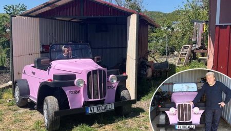 15 günde tamamladı! Çapa motoruyla nostaljik araba yaptı