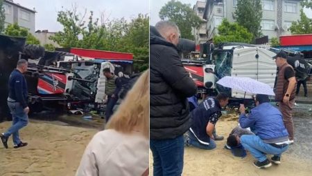 Bayrampaşa’da iş makinesi ortalığı savaş alanına çevirdi! 2 yaralı