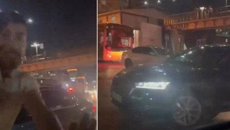 Beyoğlu’nda trafikte tartışma! Arabaya tekme ve yumruklu saldırdı