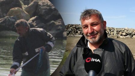 Dedesinden öğrendiği usulle 50 kilo balık yakalıyor!