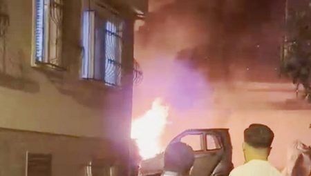 Fatih’te akılalmaz anlar! Eşini tehdit etti, ağabeyinin aracını ateşe verdi
