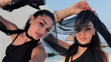 Hande Erçel’den sevgilisi Hakan Sabancı ile yeni kare! Siyah kombini dikkat çekti