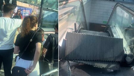 İstanbul’da metro istasyonunda yürüyen merdiven kırıldı! Vatandaşlar panik yaşadı
