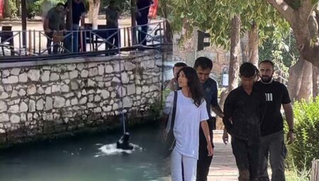 Polisi görünce dereye atlayıp kaçmaya çalıştı! Mevtle burun buruna geldi