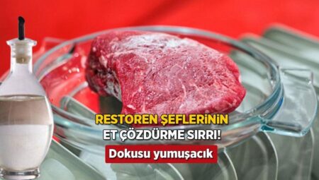 Restoran şeflerinin et çözdürme sırrı! 5 dakikada hazır: Su-tuz-sirkeyle süreç tamam